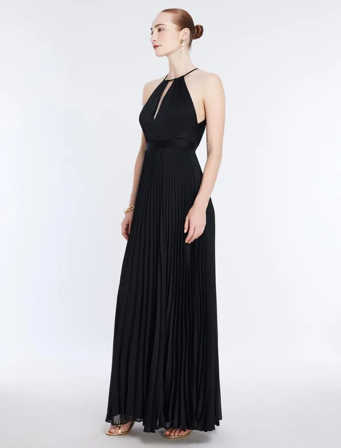 Women Primrose Pleated Gown Black BCBG Dresses Women Primrose Pleated Gown Black BCBG Dresses