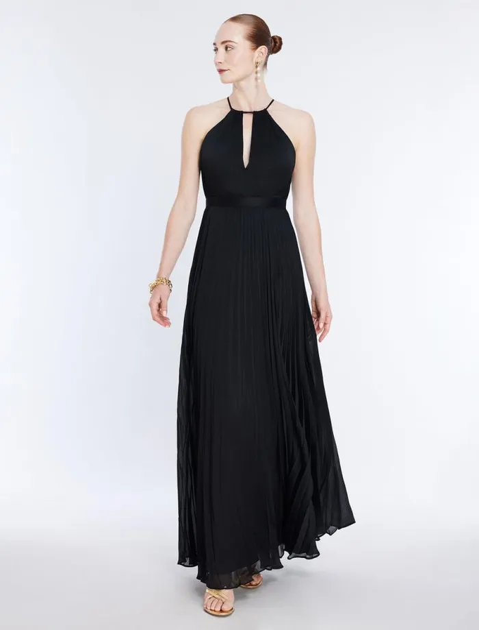 Women Primrose Pleated Gown Black BCBG Dresses Women Primrose Pleated Gown Black BCBG Dresses
