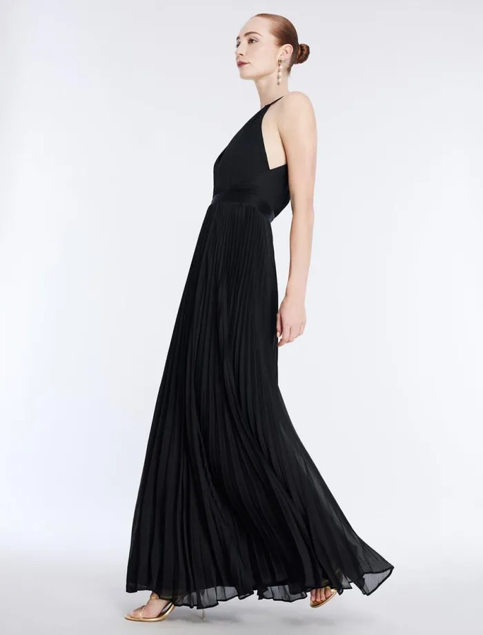 Women Primrose Pleated Gown Black BCBG Dresses Women Primrose Pleated Gown Black BCBG Dresses
