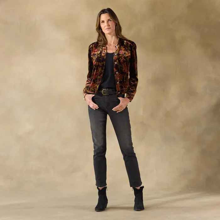 Women Printed Wren Velvet Jacket Floral Sundance Catalog Jackets and Coats Women Printed Wren Velvet Jacket Floral Sundance Catalog Jackets and Coats