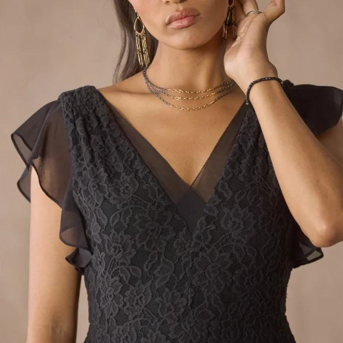Women Promenade Au Jardin Dress Petite Black Sundance Catalog Dresses and Jumpsuits