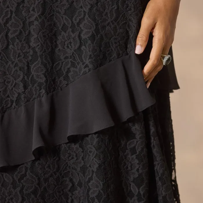 Women Promenade Au Jardin Dress Petite Black Sundance Catalog Dresses and Jumpsuits
