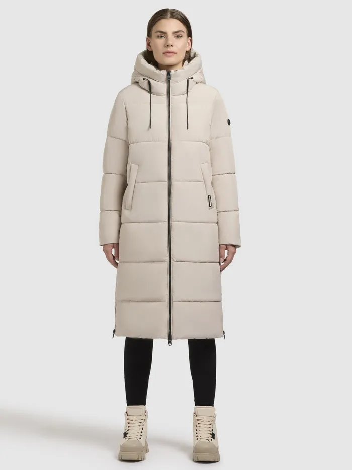Women Puffer Coats KHUJO Mantel MIRI2 Hellbeige Hellbeige