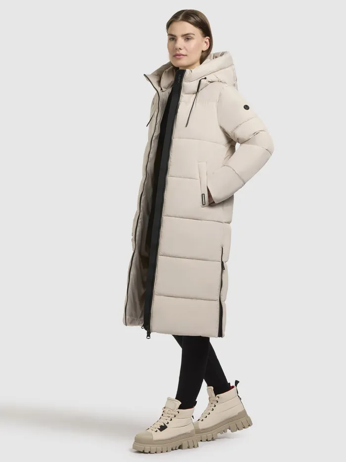 Women Puffer Coats KHUJO Mantel MIRI2 Hellbeige Hellbeige
