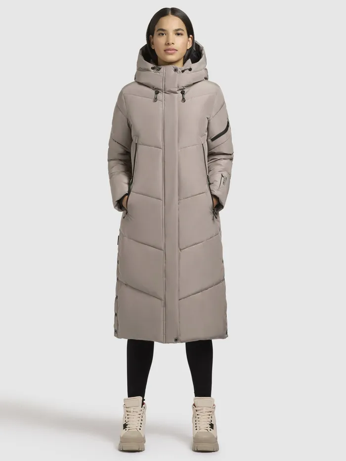 Women Puffer Coats KHUJO Mantel SONJE6 Graubeige Graubeige