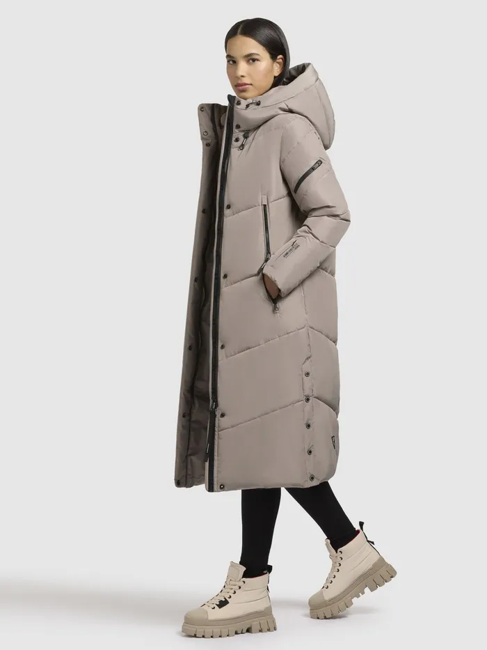 Women Puffer Coats KHUJO Mantel SONJE6 Graubeige Graubeige