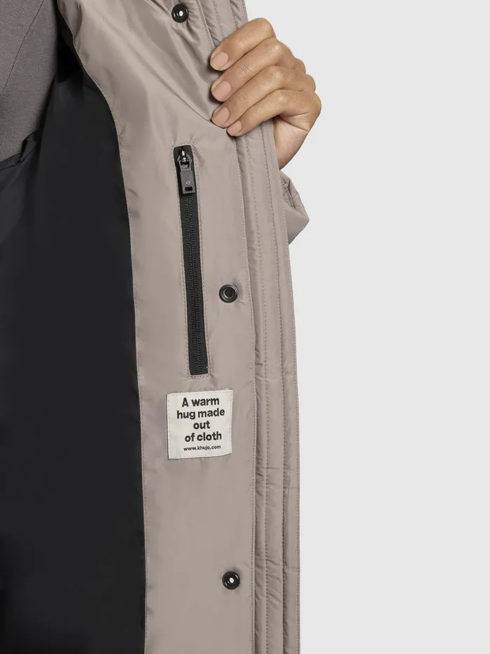 Women Puffer Coats KHUJO Mantel SONJE6 Graubeige Graubeige
