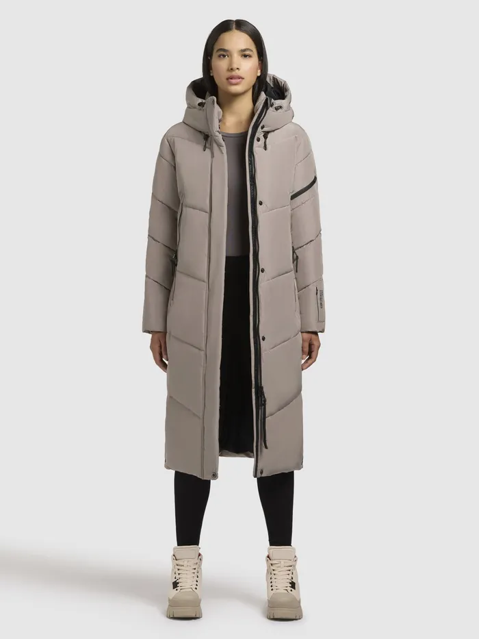 Women Puffer Coats KHUJO Mantel SONJE6 Graubeige Graubeige