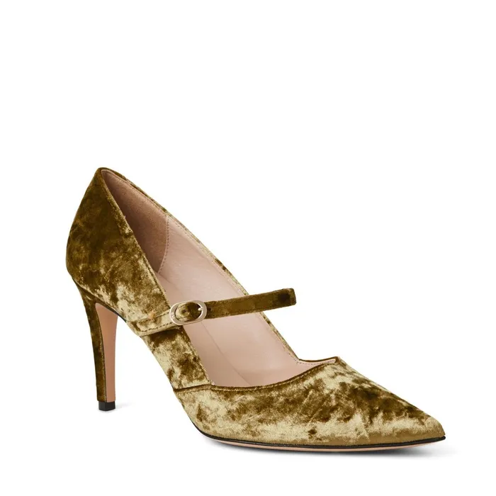 Women Pumps Bruno Magli Gemma Mary Jane Pump 8211 Olive Velvet