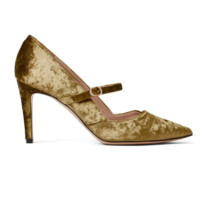 Women Pumps Bruno Magli Gemma Mary Jane Pump 8211 Olive Velvet