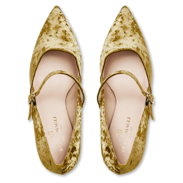 Women Pumps Bruno Magli Gemma Mary Jane Pump 8211 Olive Velvet