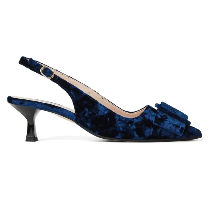 Women Pumps Bruno Magli Morena Slingback Pump Navy Velvet