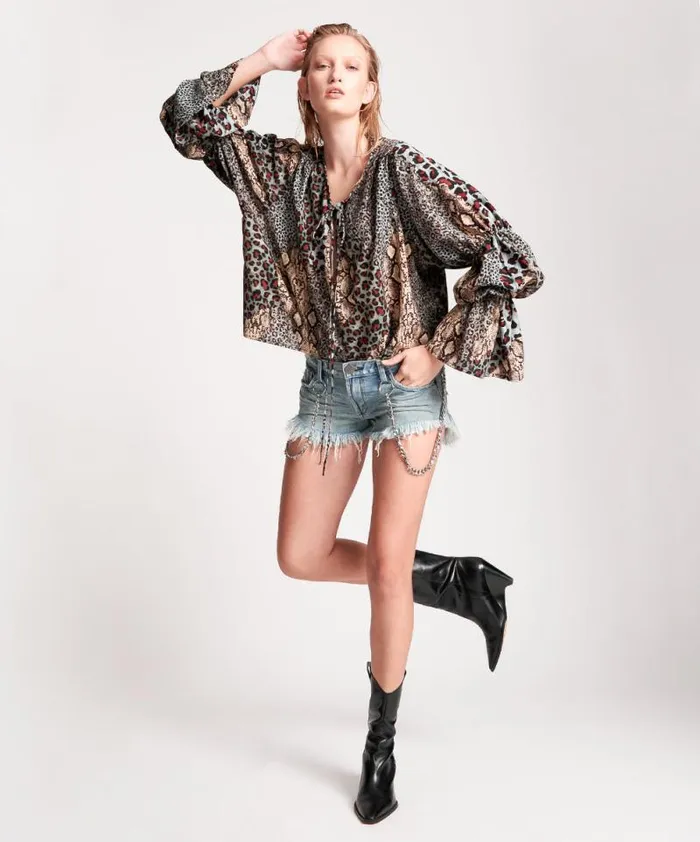 Women PUNK PYTHON SOPHISTICATED SAVAGE TOP One Teaspoon Tops Women PUNK PYTHON SOPHISTICATED SAVAGE TOP One Teaspoon Tops