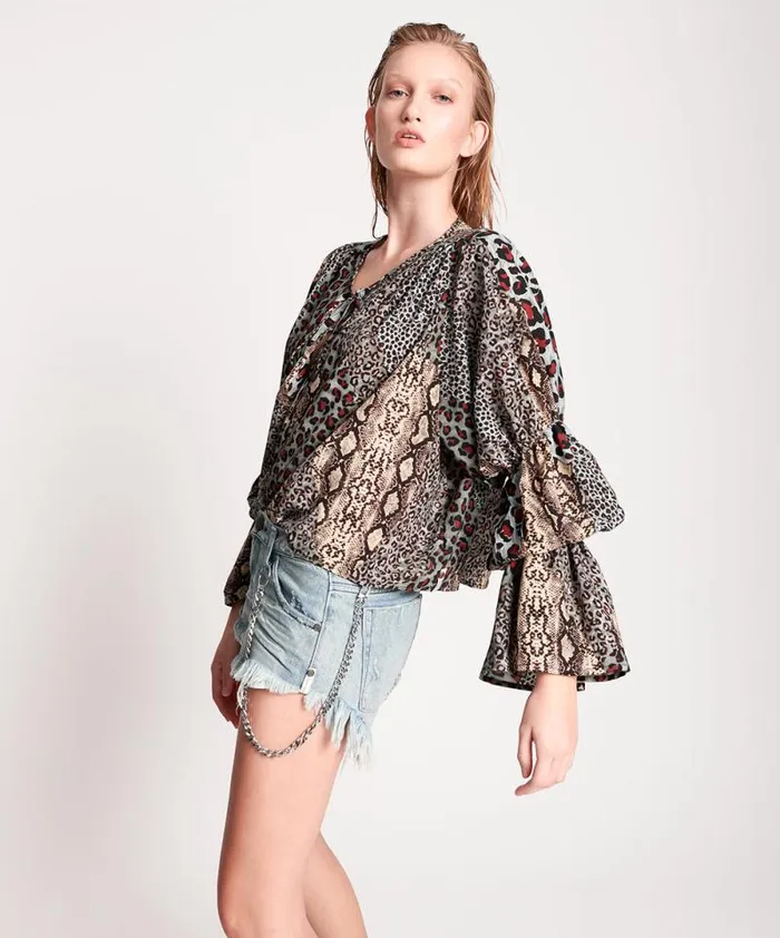 Women PUNK PYTHON SOPHISTICATED SAVAGE TOP One Teaspoon Tops Women PUNK PYTHON SOPHISTICATED SAVAGE TOP One Teaspoon Tops
