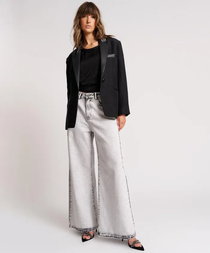 Women PUNK STUDDED LINEN BLAZER One Teaspoon Jackets Women PUNK STUDDED LINEN BLAZER One Teaspoon Jackets
