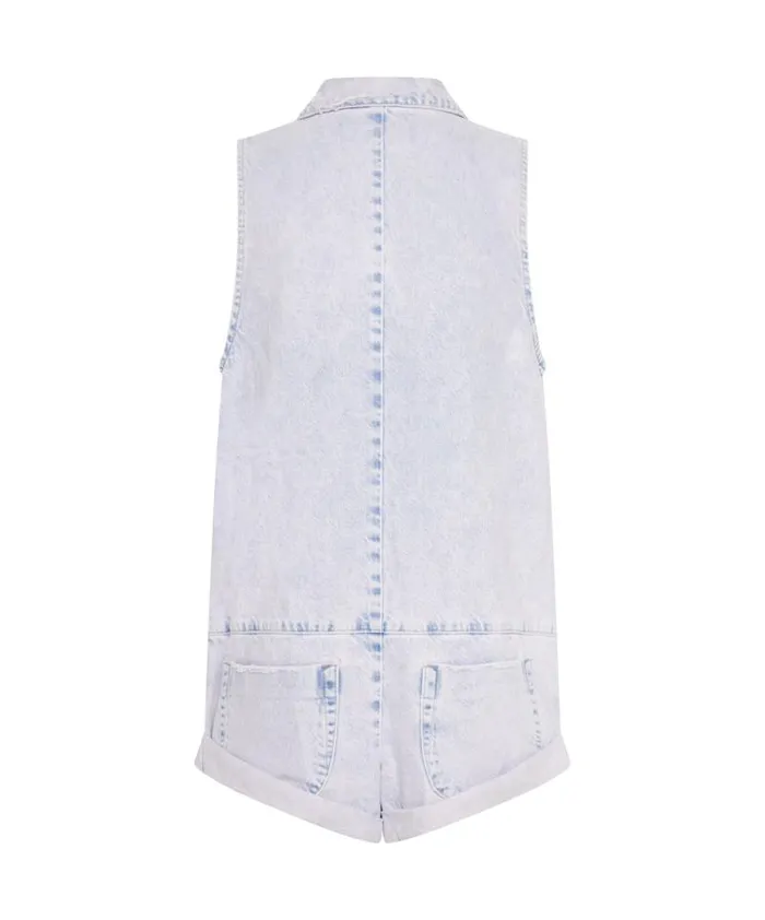 Women PURPLE HAZE MINI BRAXTON JUMPSUIT One Teaspoon Denim Jumpsuits Women PURPLE HAZE MINI BRAXTON JUMPSUIT One Teaspoon Denim Jumpsuits