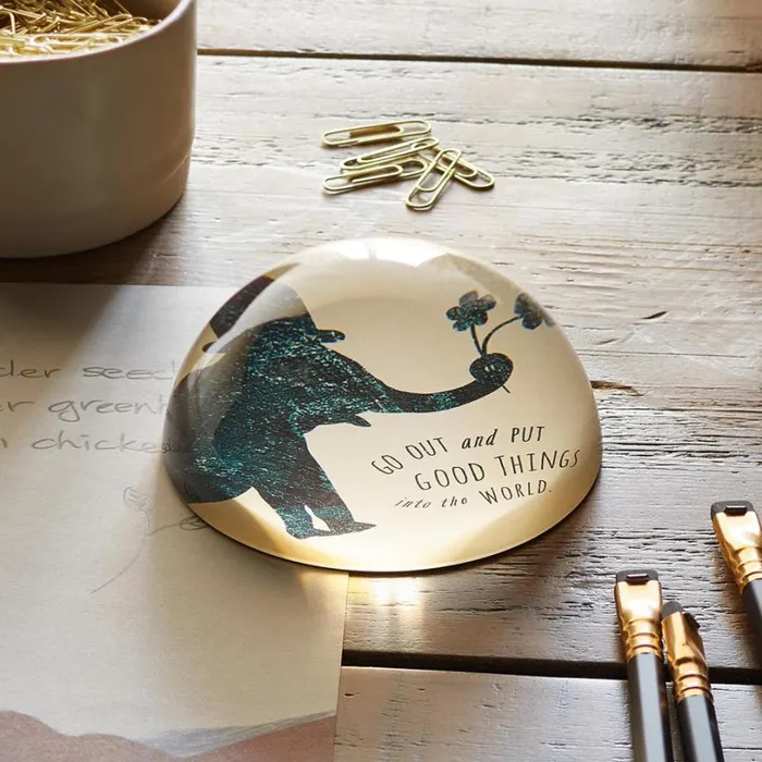 Women Put Good Things Into The World Paperweight Sundance Catalog Decor