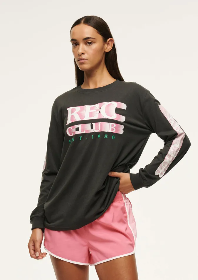 Women RALLY LONG SLEEVE TEE IN ASPHALT LongSleeveTops PE Nation