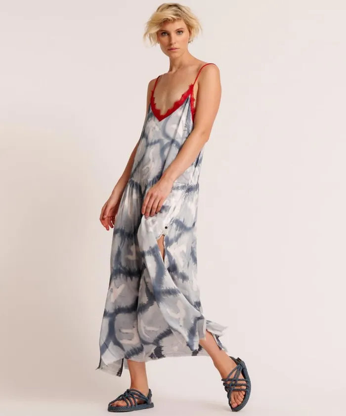 Women REFLECTION HAND PRINTED HIDEAWAY SLIP DRESS One Teaspoon Midi and Maxi Dresses