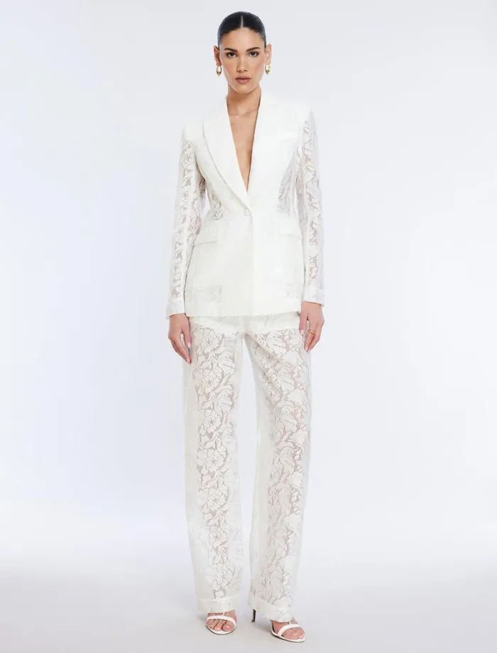 Women Rialla Lace Blazer Gardenia BCBG Suiting Women Rialla Lace Blazer Gardenia BCBG Suiting
