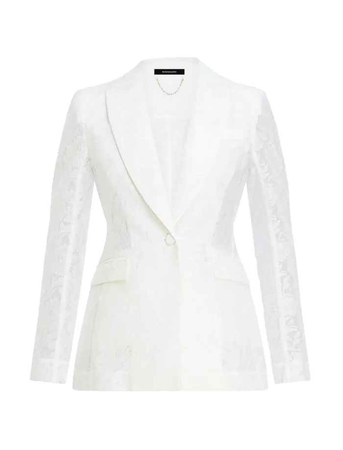 Women Rialla Lace Blazer Gardenia BCBG Suiting Women Rialla Lace Blazer Gardenia BCBG Suiting