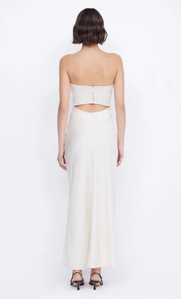 Women ROCHELLE TWIST STRAPLESS DRESS 8211 CREAM Bec Bridge Maxi Dresses