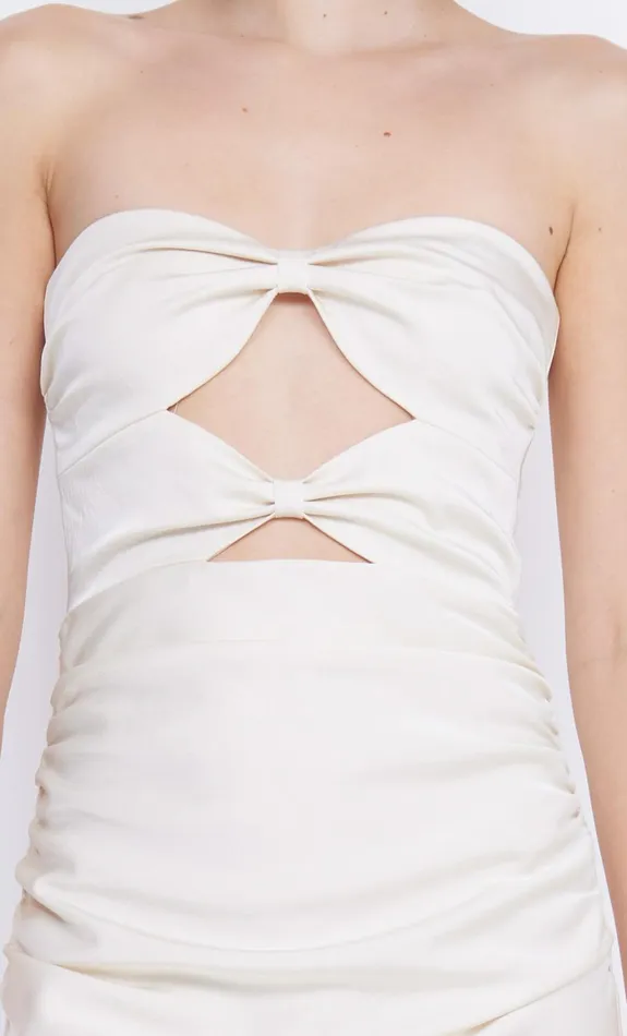 Women ROCHELLE TWIST STRAPLESS DRESS 8211 CREAM Bec Bridge Maxi Dresses