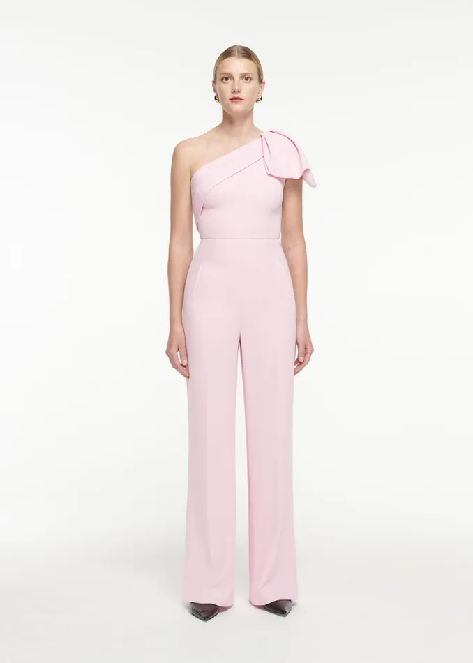 Women Roland Mouret Clothing Asymmetric Heavy Cady Jumpsuit