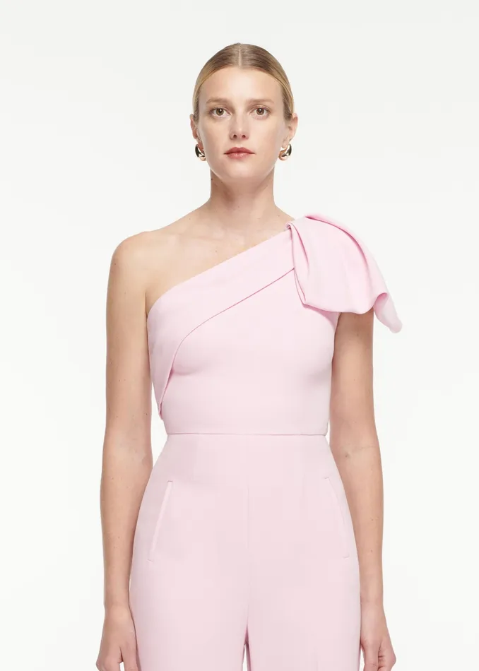 Women Roland Mouret Clothing Asymmetric Heavy Cady Jumpsuit