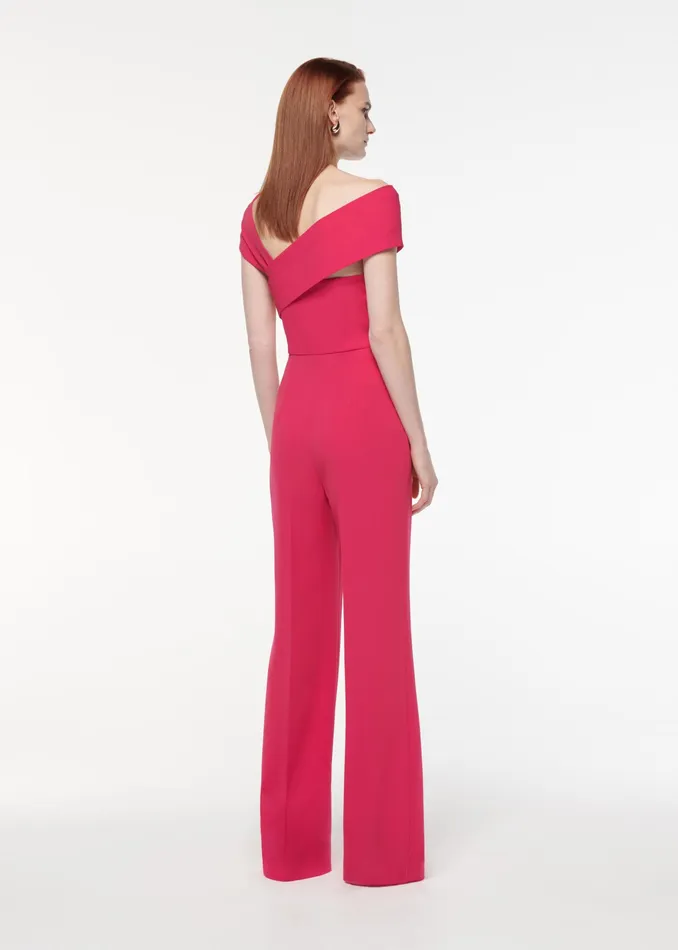 Women Roland Mouret Clothing Asymmetric Light Cady Jumpsuit