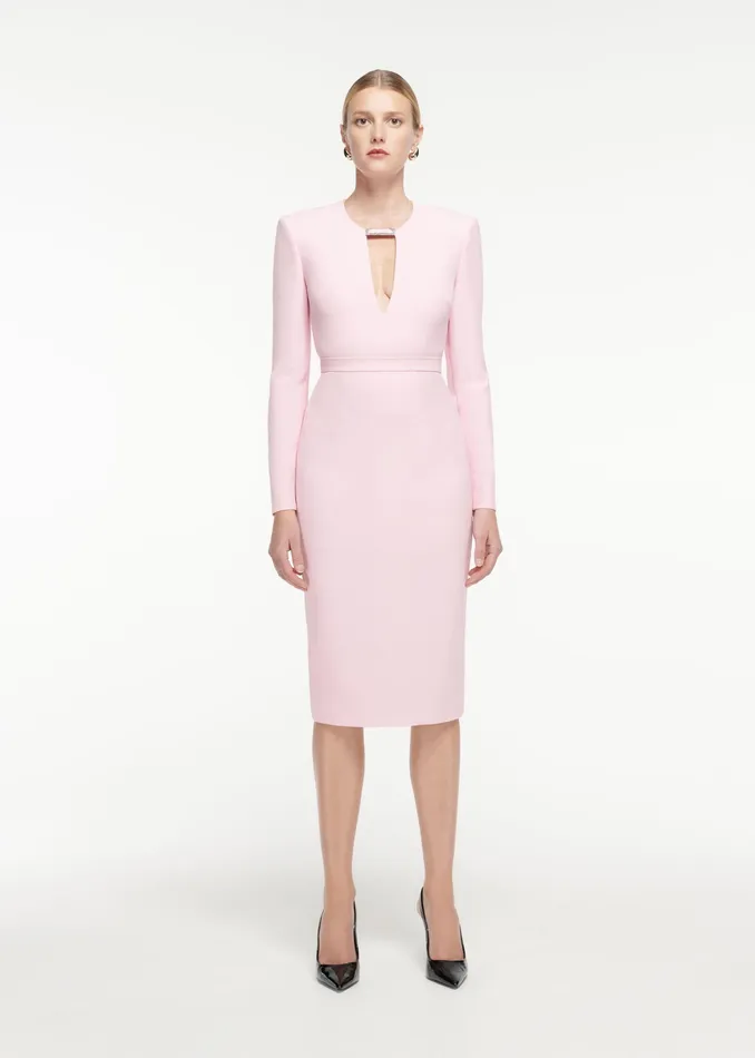 Women Roland Mouret Clothing Crepe Midi Skirt