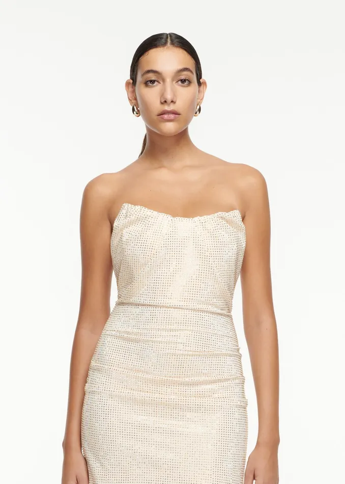Women Roland Mouret Clothing Diamante Strapless Mini Dress