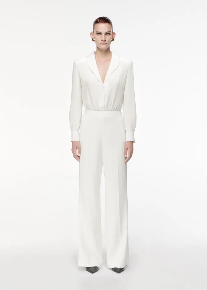 Women Roland Mouret Clothing High Waisted Wide Leg Trouser