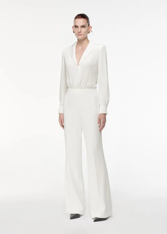 Women Roland Mouret Clothing High Waisted Wide Leg Trouser
