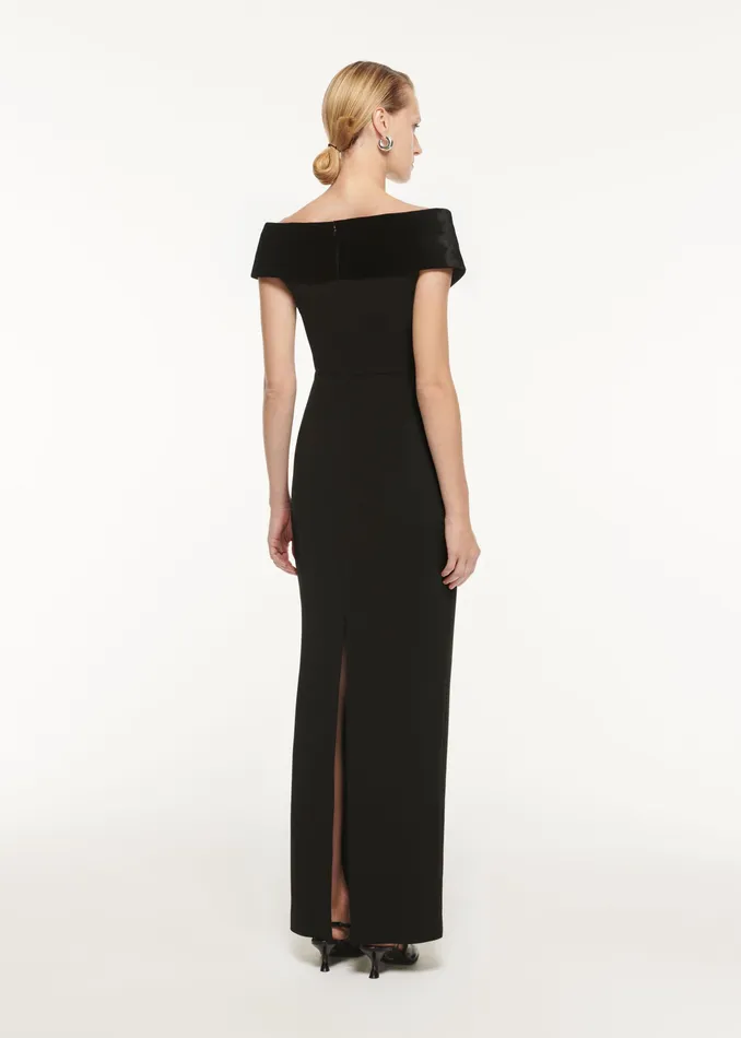 Women Roland Mouret Clothing Off The Shoulder Stretch Cady Maxi Dress