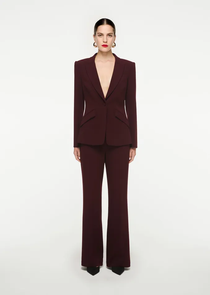 Women Roland Mouret Clothing Single Breasted Stretch Cady Blazer