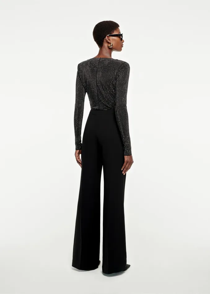 Women Roland Mouret Clothing Wide Leg StretchCady Trouser