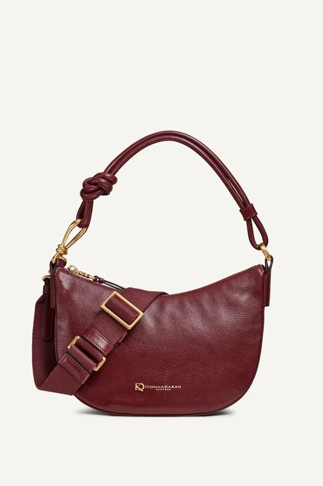 Women ROSLYN SMALL HOBO Garnet Donna Karan New York Crossbodies And Satchels