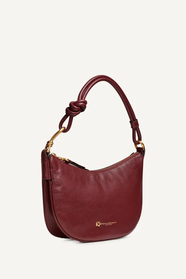 Women ROSLYN SMALL HOBO Garnet Donna Karan New York Crossbodies And Satchels Women ROSLYN SMALL HOBO Garnet Donna Karan New York Crossbodies And Satchels