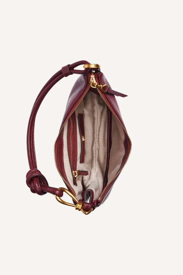 Women ROSLYN SMALL HOBO Garnet Donna Karan New York Crossbodies And Satchels Women ROSLYN SMALL HOBO Garnet Donna Karan New York Crossbodies And Satchels