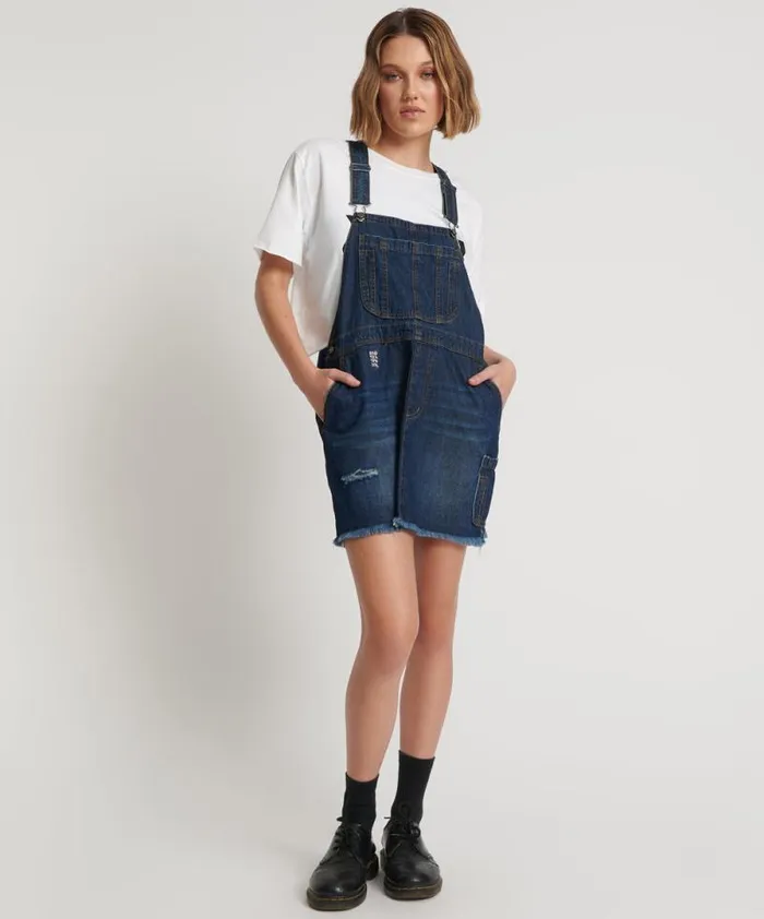 Women ROYAL BLUE MINI STANTON ST DRESS One Teaspoon Denim Dresses
