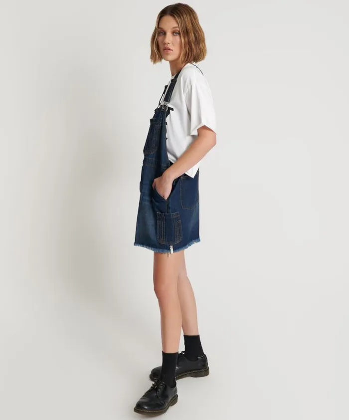 Women ROYAL BLUE MINI STANTON ST DRESS One Teaspoon Denim Dresses Women ROYAL BLUE MINI STANTON ST DRESS One Teaspoon Denim Dresses