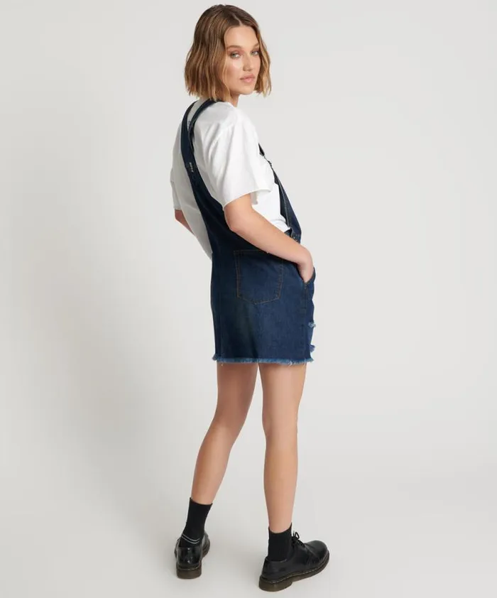 Women ROYAL BLUE MINI STANTON ST DRESS One Teaspoon Denim Dresses Women ROYAL BLUE MINI STANTON ST DRESS One Teaspoon Denim Dresses