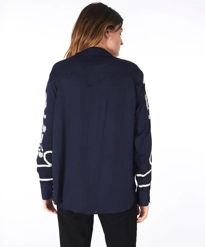 Women SAN CERENA SHIRT BLUE One Teaspoon Shirts Women SAN CERENA SHIRT BLUE One Teaspoon Shirts