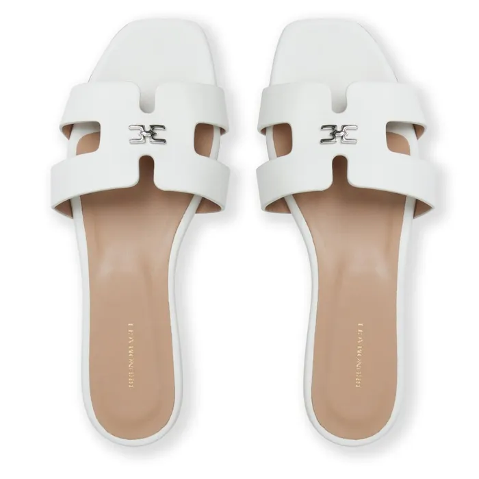 Women Sandals and Slides Bruno Magli FINA Single Band Sandal WHITE