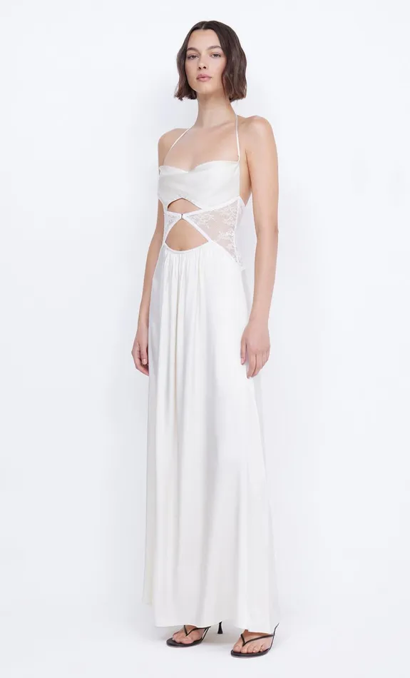 Women SANTAL HALTER MAXI DRESS 8211 IVORY Bec Bridge Prom Dresses