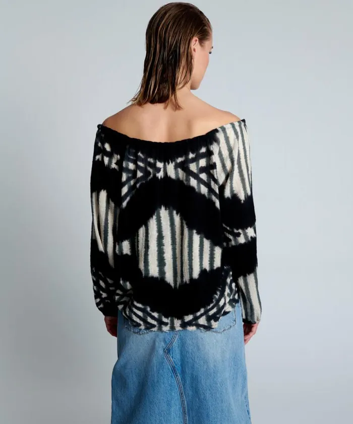 Women SANTORINI HAND PRINTED MINOAN TOP One Teaspoon Tops Women SANTORINI HAND PRINTED MINOAN TOP One Teaspoon Tops