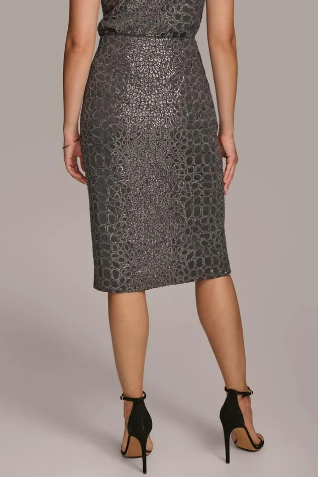 Women SEQUIN EMBELIISHED SKIRT Iron Donna Karan New York Skirts Women SEQUIN EMBELIISHED SKIRT Iron Donna Karan New York Skirts