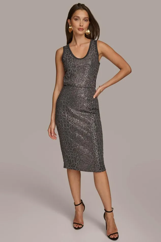 Women SEQUIN EMBELIISHED SKIRT Iron Donna Karan New York Skirts Women SEQUIN EMBELIISHED SKIRT Iron Donna Karan New York Skirts