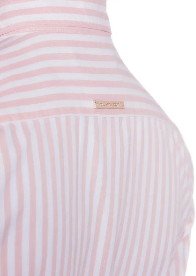 Women Shirts and Blouses Holland Cooper Classic Button Down Shirt Pink Stripe Women Shirts and Blouses Holland Cooper Classic Button Down Shirt Pink Stripe